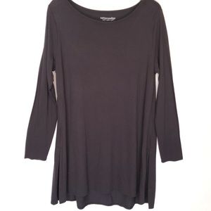 Soft Surroundings Addison Jersey Top Tunic Black M